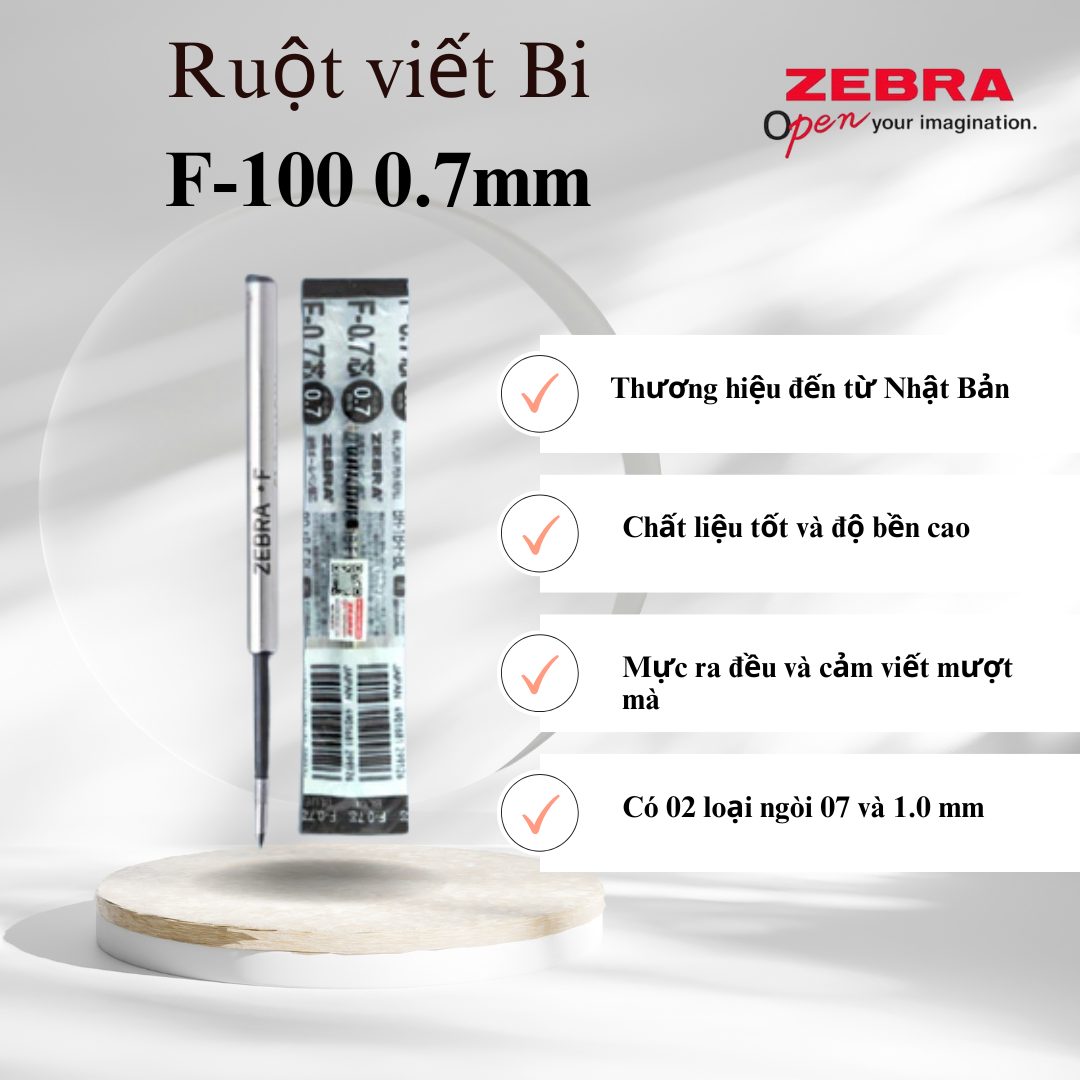 Viết Bi Zebra F301 Compact 0.7mm [Chính hãng] - mực xanh