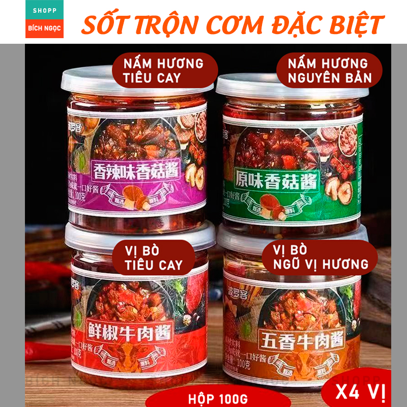 Sốt trộn cơm trộn mỳ thần thánh đặc biệt, gia vị trộn cơm ăn liền Trung Quốc - lon thiếc 100g