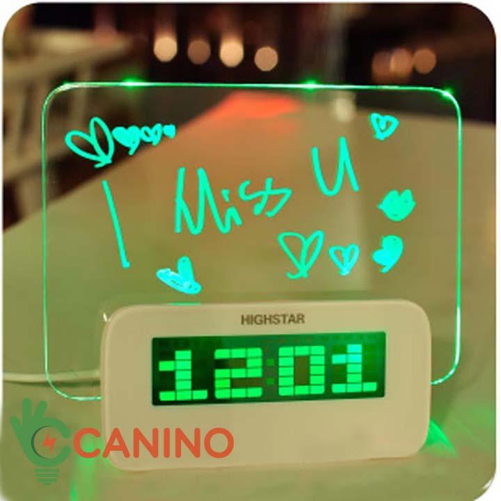 Đồng hồ báo thức HIGHSTAR bảng ghi nhớ phát sáng không Hub