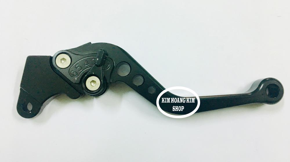 Tay thắng Đùm nhôm 6 số CNC dành cho xe Wave,Dream...(màu đen)