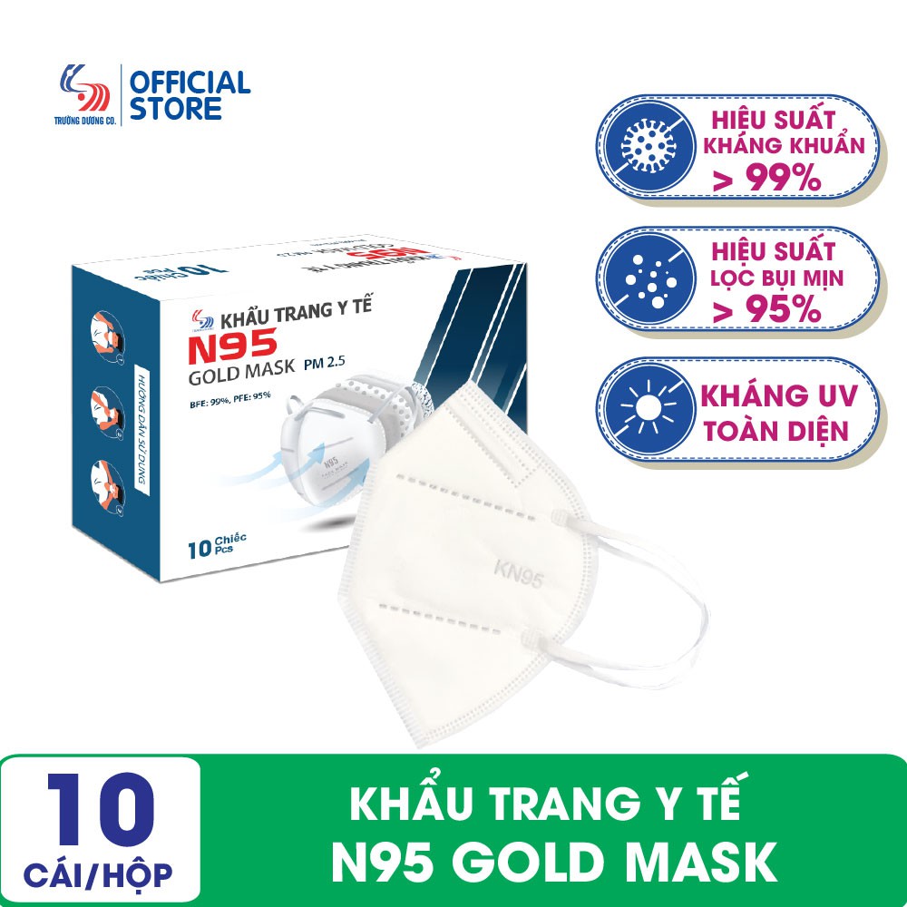 Khẩu trang y tế n95 gold mask - hộp 10 cái