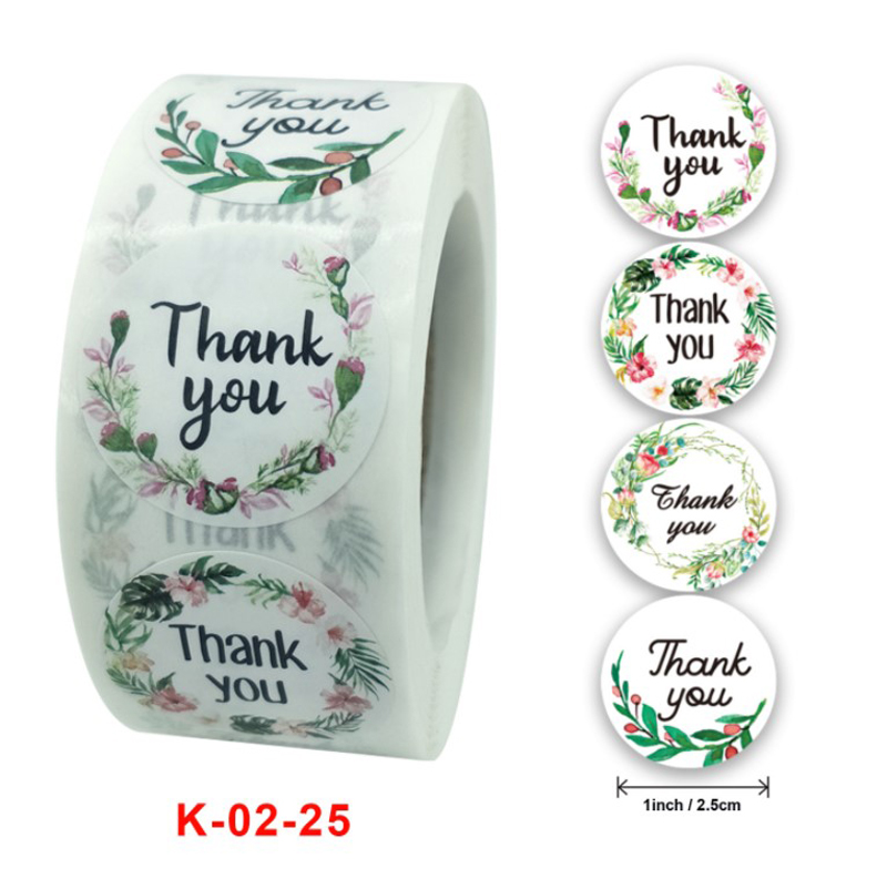 Scroll of 500 Decal Stamps logo Thank You Lovely Kute