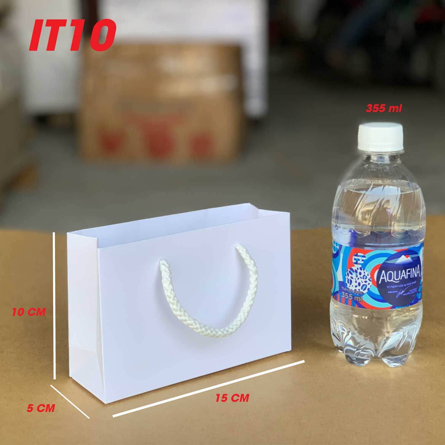 Combo 10 Túi giấy trắng trơn IT10 (10 x 15 x 5)