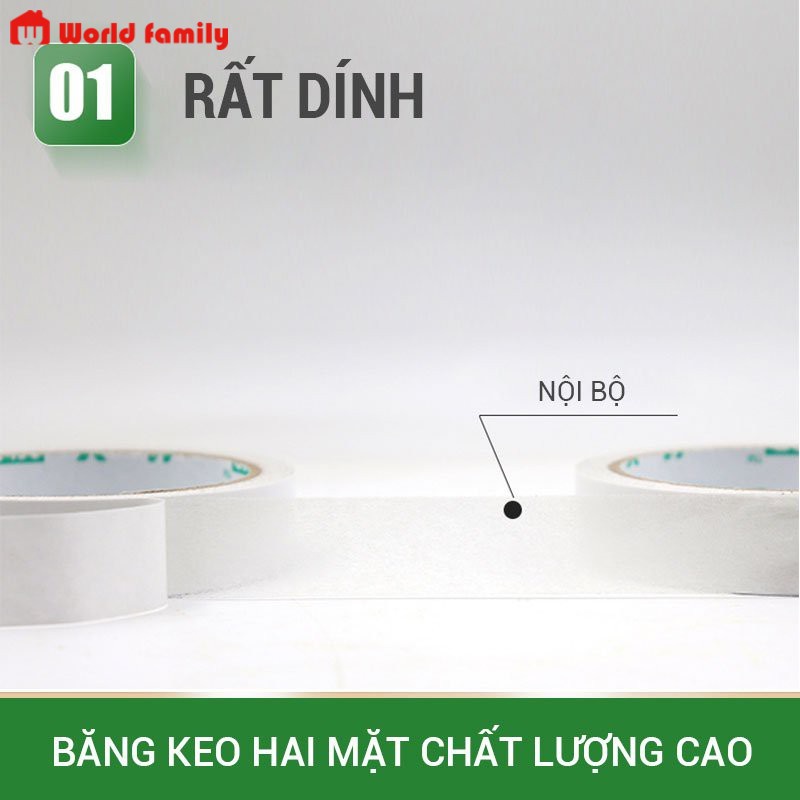 Băng Keo giấy 2 Mặt Nhiều Kích Thước