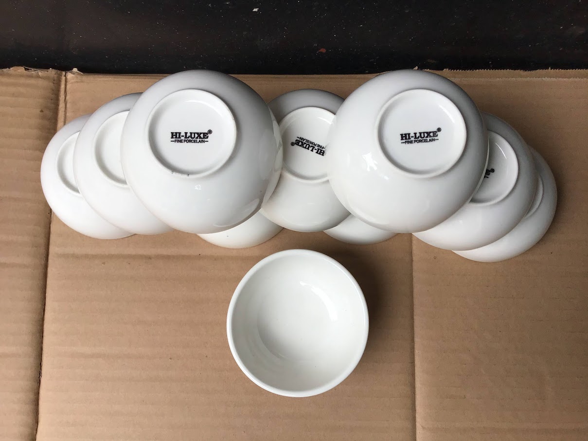Combo 10 chén sứ trắng chấm gia vị HI-LUXE 8.5x4cm