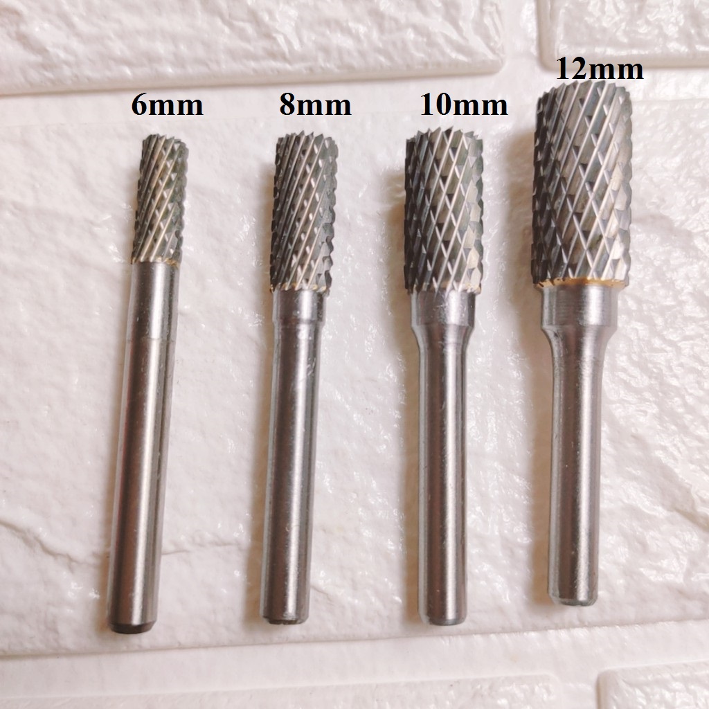 Mũi mài hợp kim hình trụ Aex6, aex8, aex10 hay aex12mm mũi mài nhôm đồng sắt thép gỗ nhựa giá bán 1 mũi