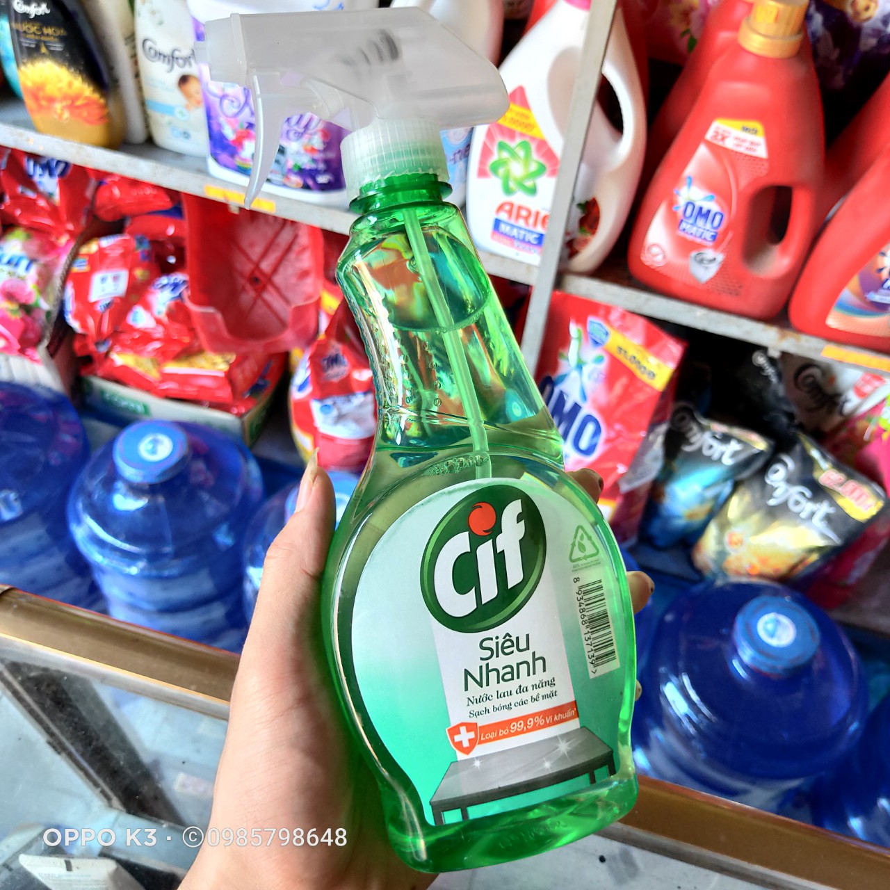 Nước lau đa năng Cif 520ml sạch các bề mặt
