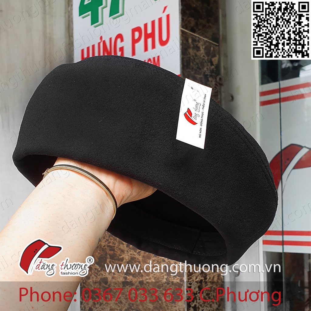 Mũ nồi beret Nỉ Dạ dày dặn ( không phải loại len mỏng) HÌNH THẬT màu ĐEN