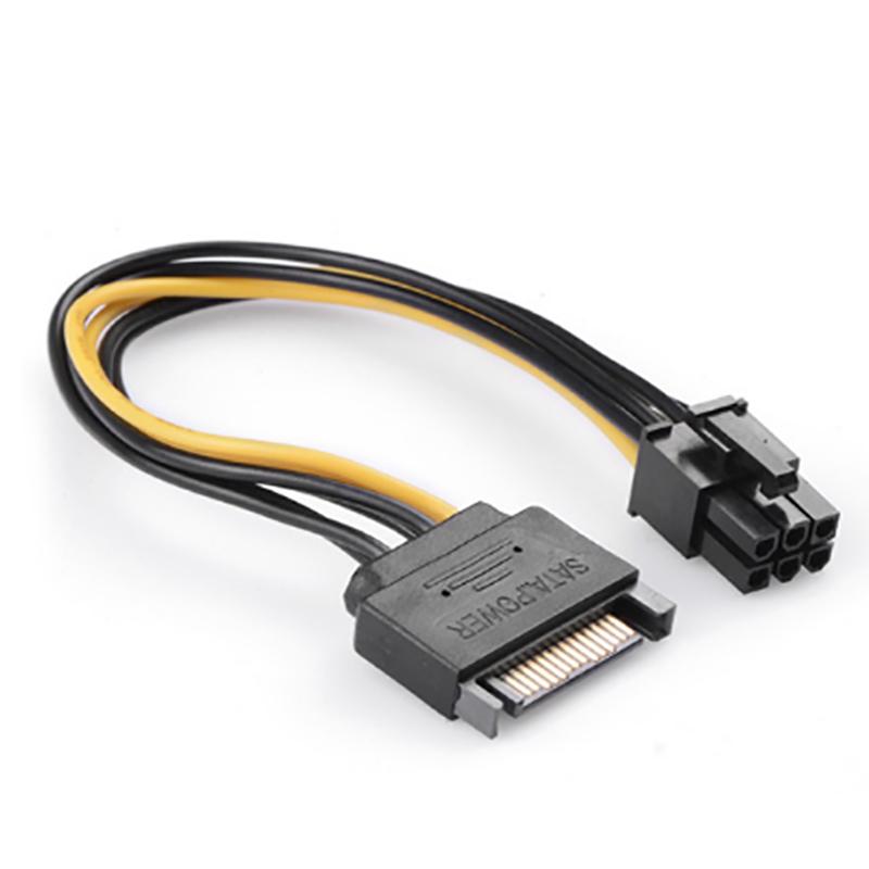 Cáp nguồn SATA sang 6PIN (cáp nguồn SATA sang VGA card 6PIN)-20Cm