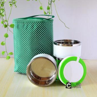 Túi Giữ Nhiệt Đựng Cơm Chấm Bi Đựng Cơm Văn Phòng Loại Lớn (Nhiều màu)