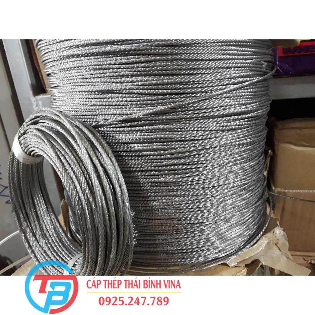 Dây cáp thép lụa mạ kẽm ø dài 10 mét – 1000 mét