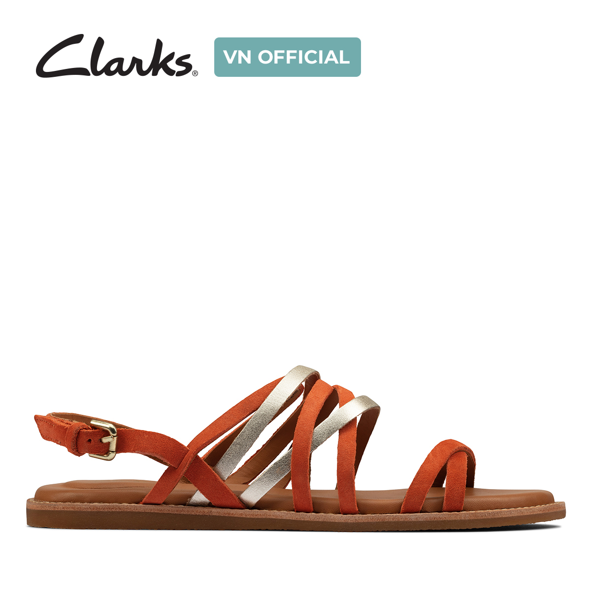 Giày Sandal Da Nữ Clarks - Karsea Ankle