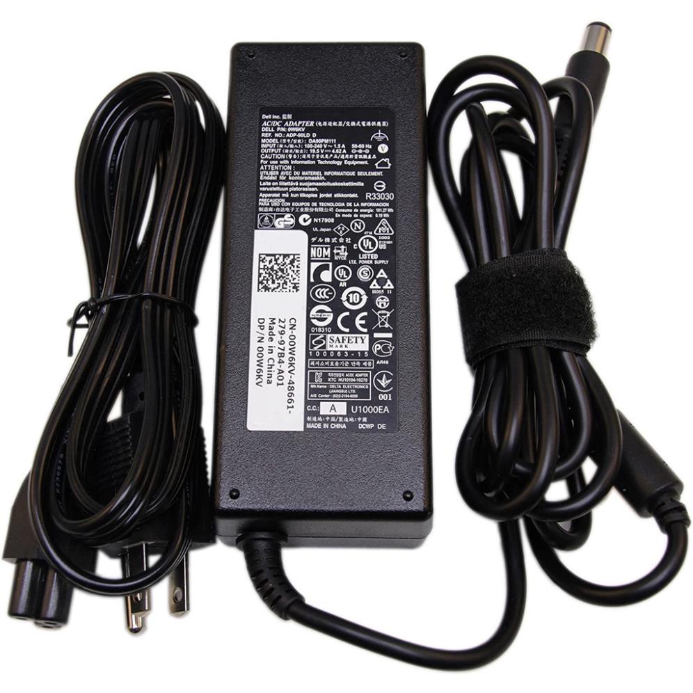 Sạc Laptop Dell 19.5V 4.62A (90w) Chân Kim To Cho E6410 E6420 E6430 E6440 E6510 E6520 E6530 E6540 E7240 E7250 Zin Mới