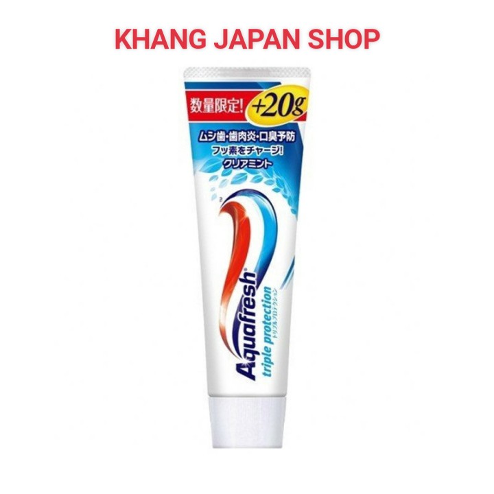 Kem đánh răng Aquafresh 160g + 20g- Nội địa Nhật