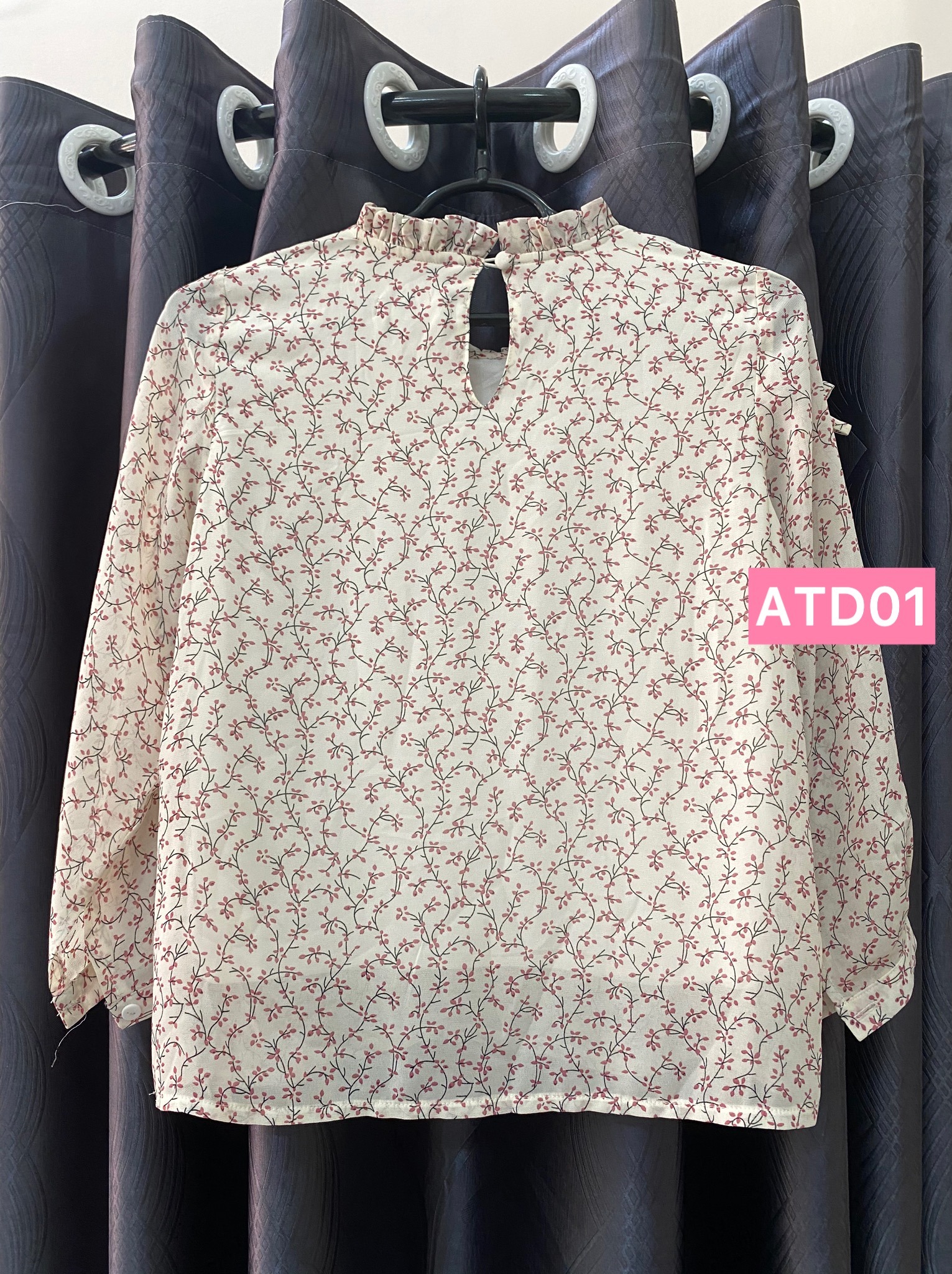 Áo Cổ Bèo Tay Nơ