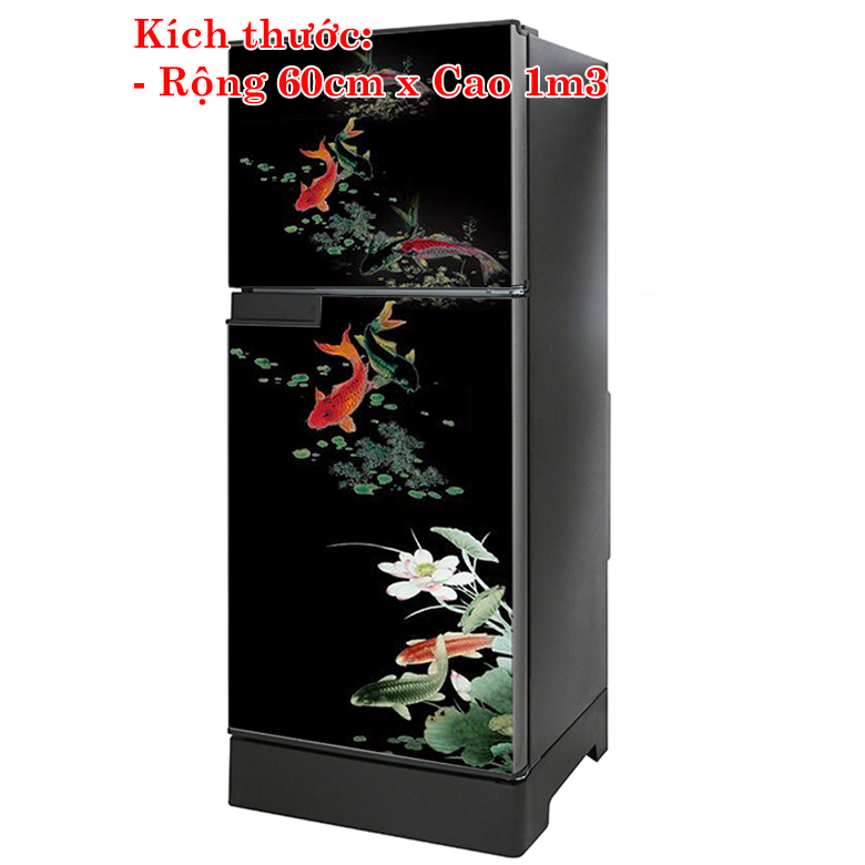 [HCM]Decal trang trí tủ lạnh mẫu Cá Koi 2. Nhựa PVC độ bền cao không thấm nước. 100% thương hiệu mới chất lượng cao