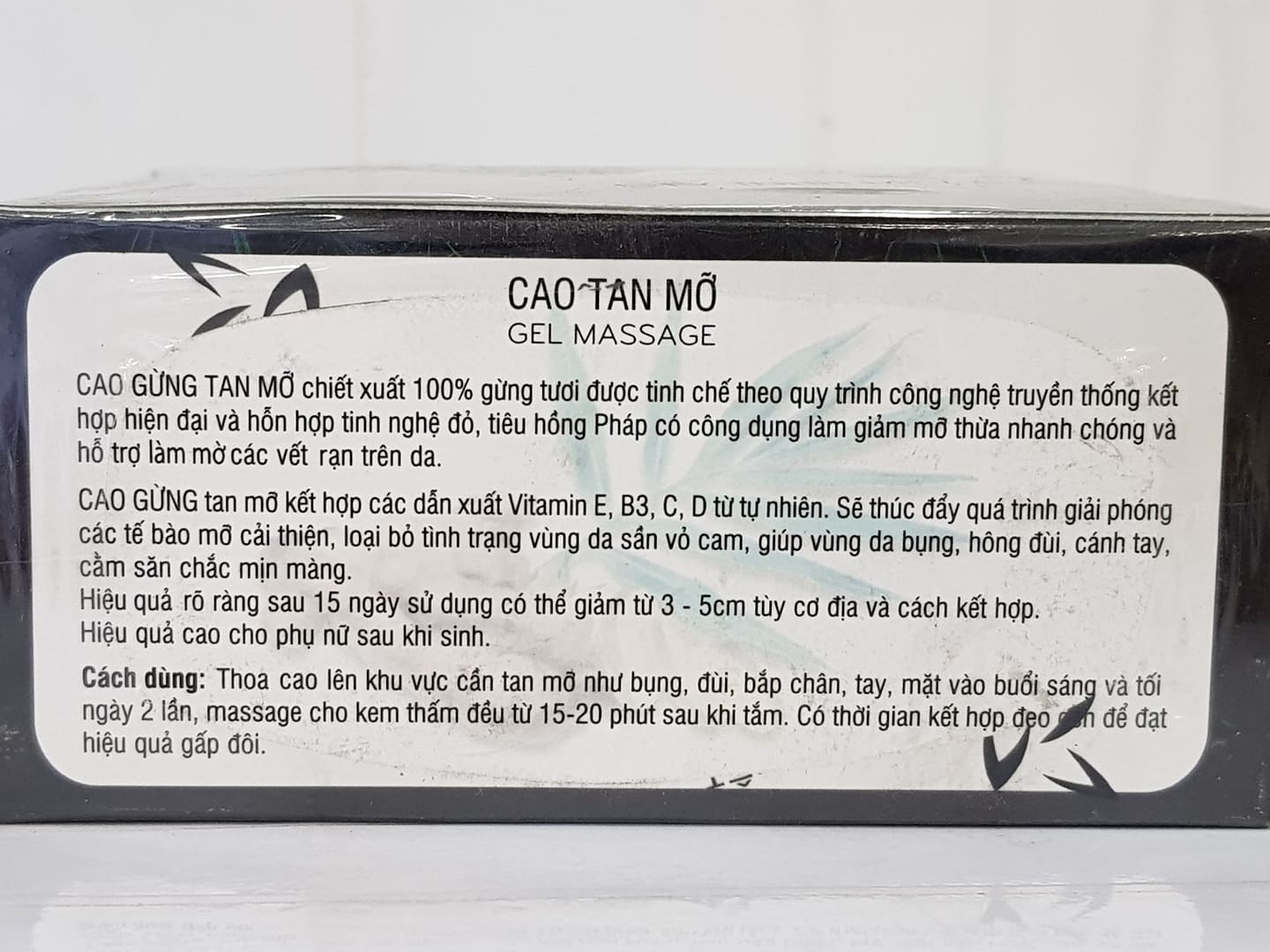 Kem Massage Tan Mỡ CAO GỪNG 200g