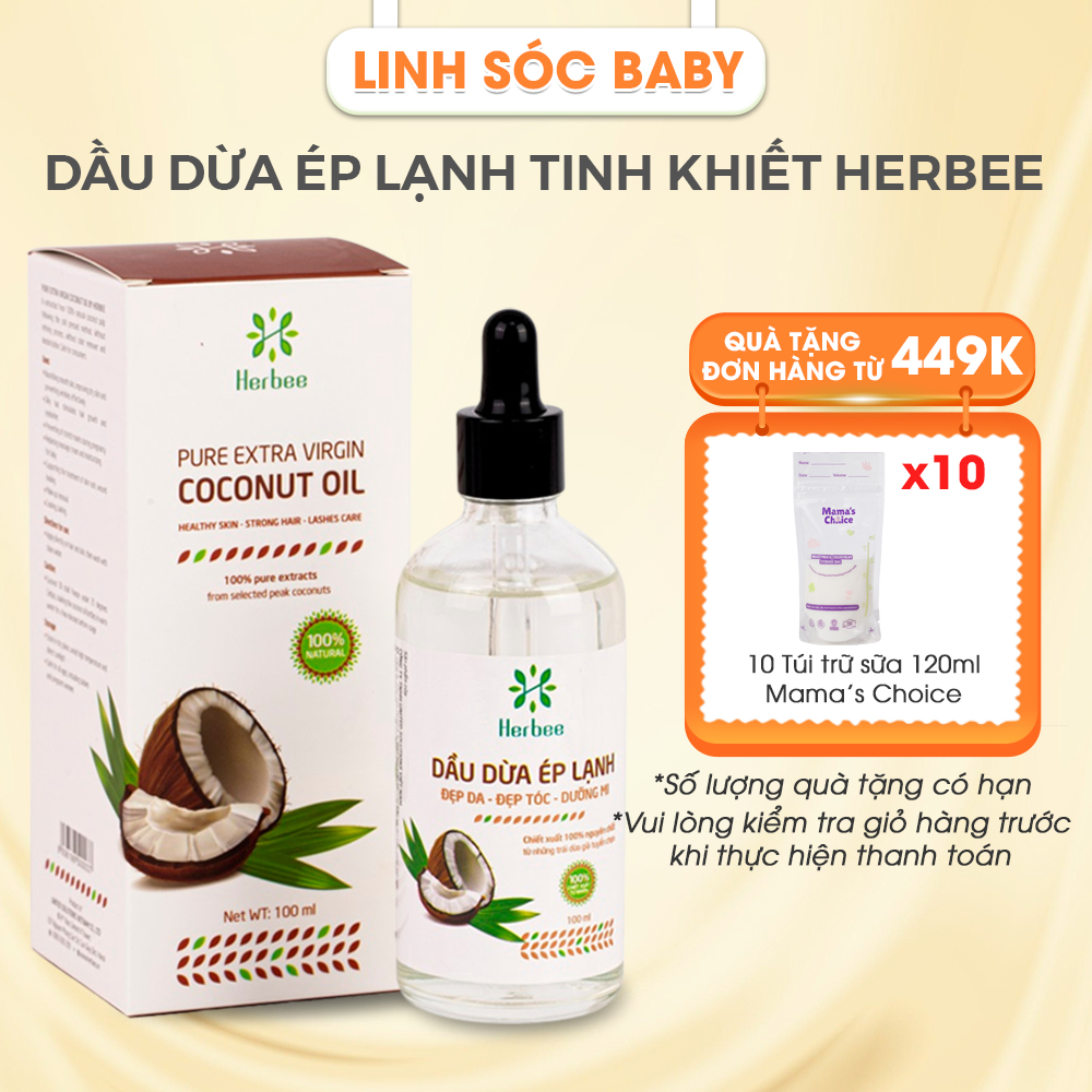 Dầu Dừa Ép Lạnh Tinh Khiết Herbee