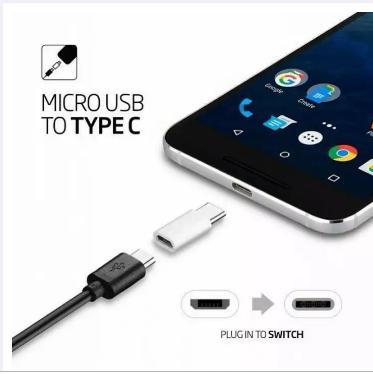 [HCM]Combo 2 đầu chuyển đổi từ Micro USB sang Type C (Đen)
