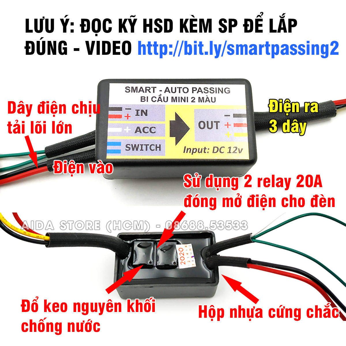 Mạch Smart Auto Passing (SAP) dùng Relay rời cho đèn trợ sáng