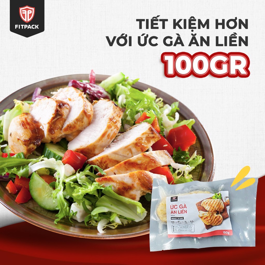 100g ỨC GÀ ĂN LIỀN FITPACK 8 VỊ