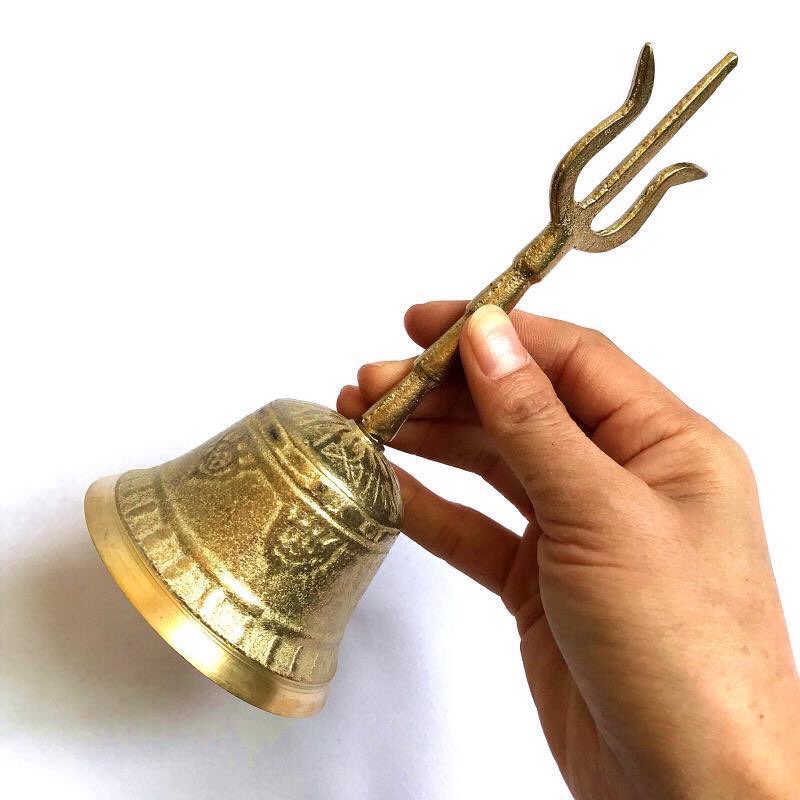 Chuông đồng Tam Thanh cao cấp dài 20cm