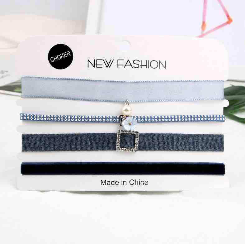 Set choker xanh dịu dàng thanh lịch