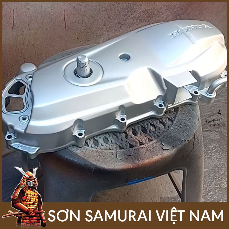 Chai sơn samurai màu bạc sáng H111