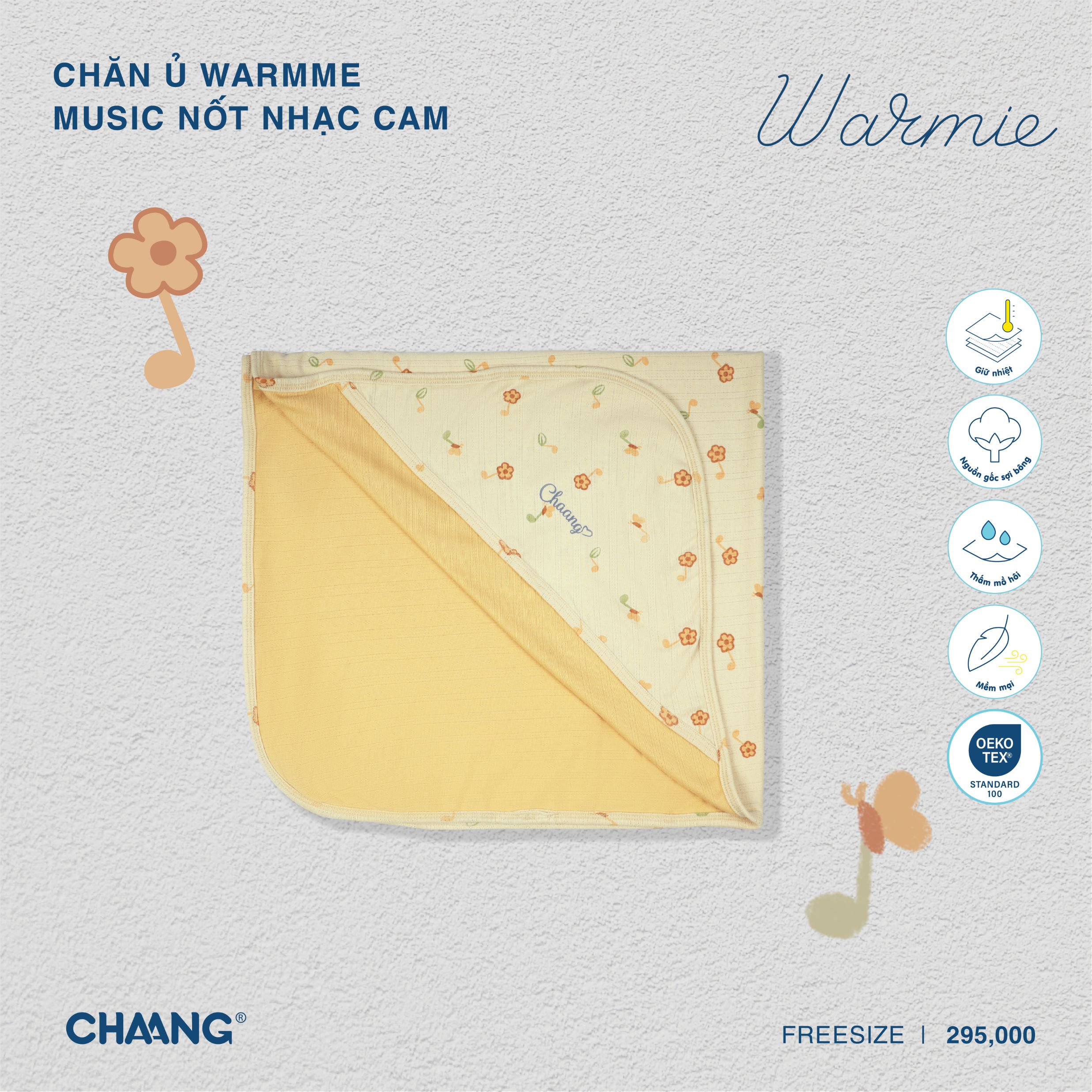 [CHAANG] Chăn ủ Warmme 90x100cm Music Chaang