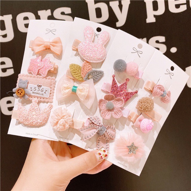 Set 4 Kẹp Tóc Đáng Yêu Cho Bé Gái