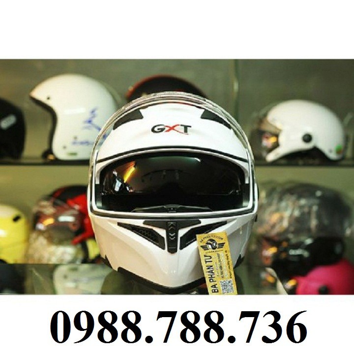 Mũ Bảo Hiểm GXT 902 lật hàm 2017 màu trắng