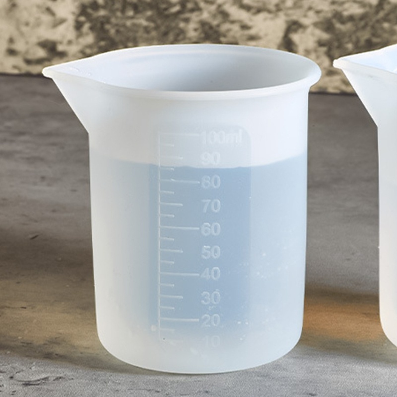 Cốc Silicone 100ml Pha Epoxy Resin, Đong Đo Thể Tích