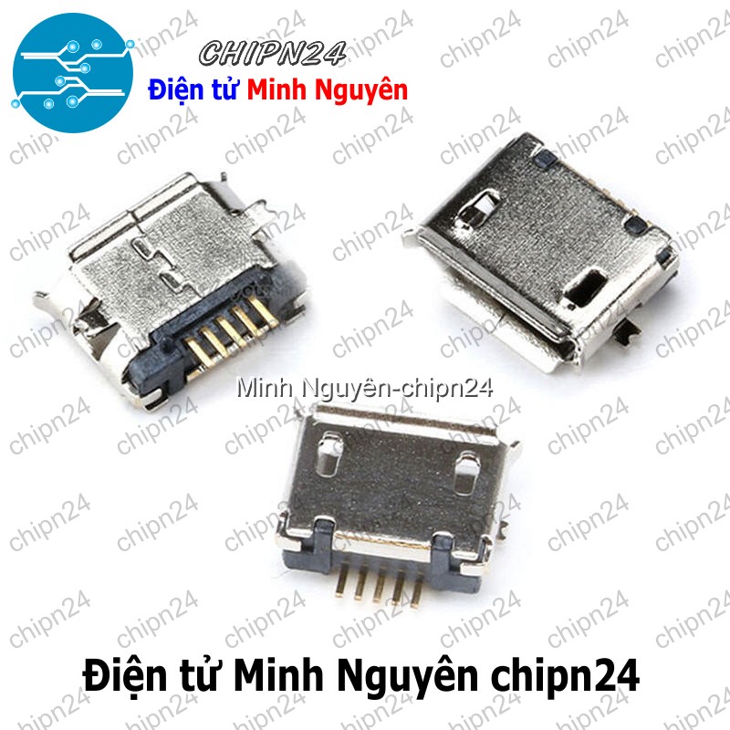 [4 cái] (K148) Đầu Micro USB V2 MK5P (Đầu Jack USB Hàn Board) - HH001635