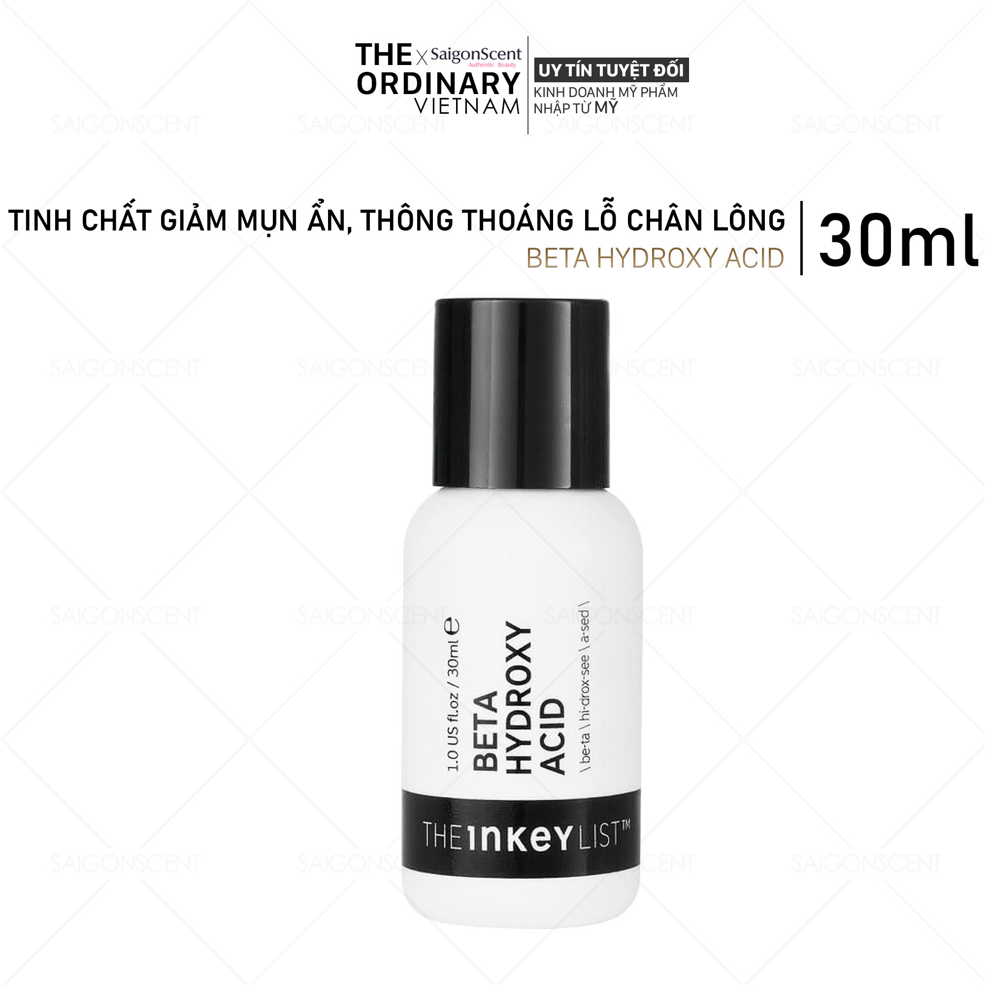 Tinh chất giảm mụn ẩn The INKEY List Beta Hydroxy Acid (BHA) (30ML)