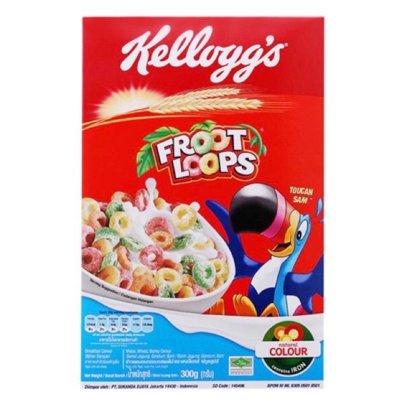 Ngủ cốc ăn sáng Kellogg's Froot Loops 150g