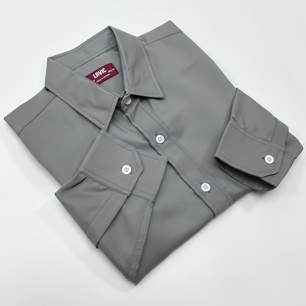 [HCM][MẪU MỚI] Áo sơ mi nam trơn vải lụa hàn form body LV523
