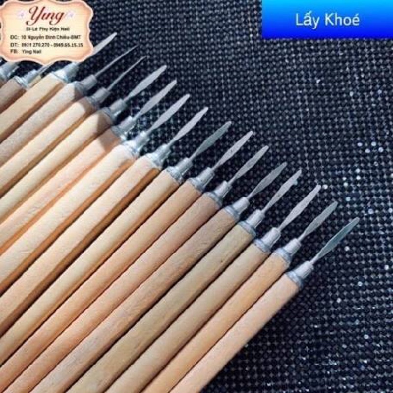 Cây lấy khoé Nail chuyên dụng cán gỗ