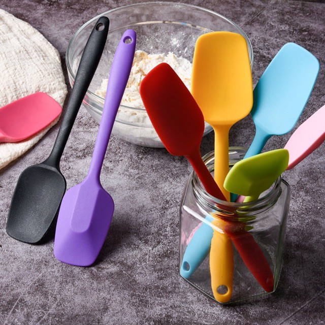 Phới Vét Bột Spatula Silicone Dạng Thìa Chịu Nhiệt