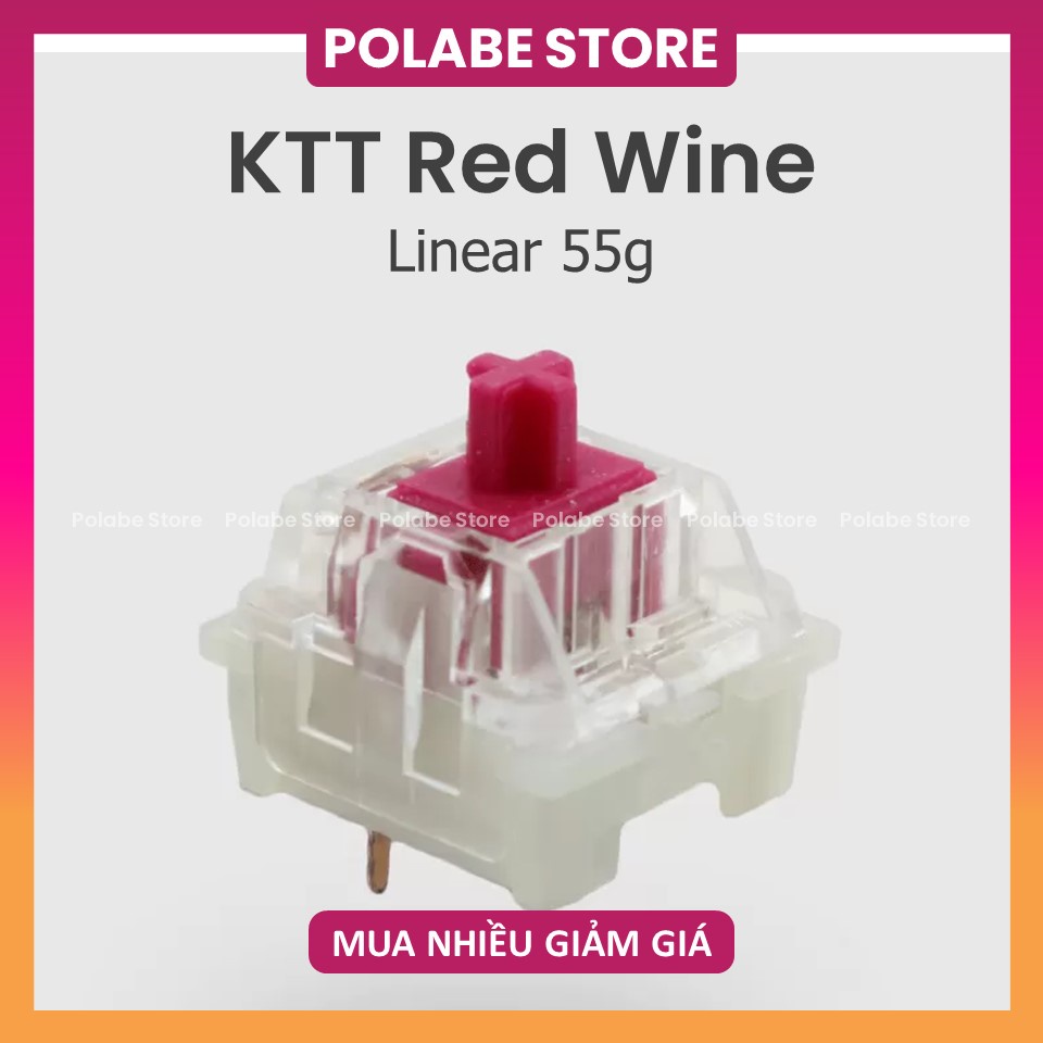 Công tắc KTT RED WINE linear switch Công tắc bàn phím cơ KTT Blueberry Jacaranda v2 switch - Polabe Store