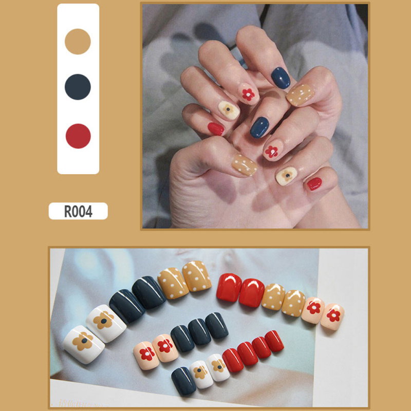 Bộ 24 móng tay giả cực xinh (kèm keo - dùng nhiều lần)- Kinakino nhập khẩu