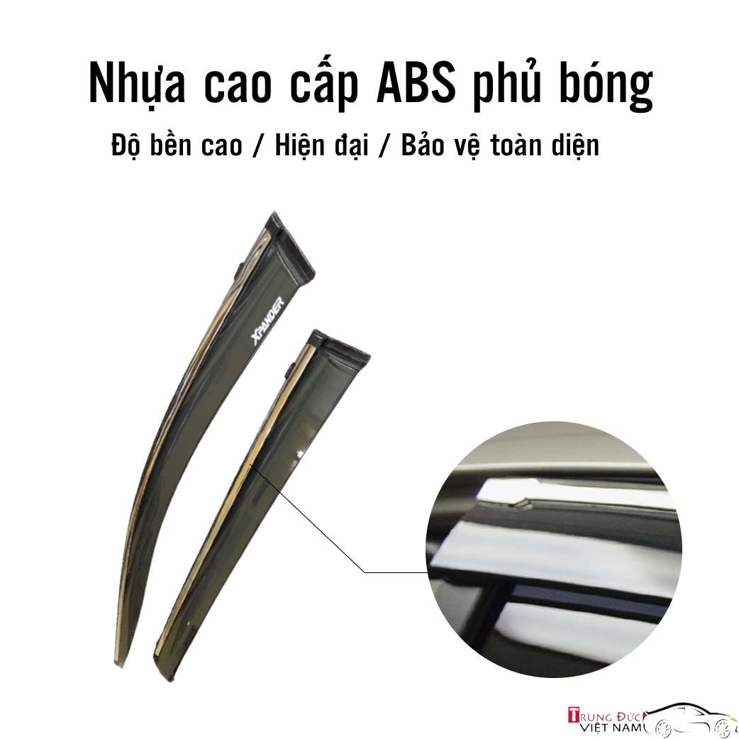 Bộ vè che mưa chỉ mạ crom cho xe MITSUBISHI XPANDER