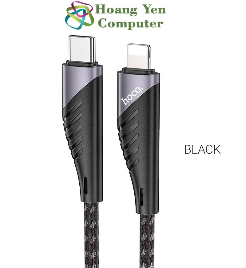 [HCM]Cáp Sạc Nhanh 20W Cho iPhone 12 Hoco U95 TYPE C - LIGHTNING Dài 1.2M - BH 12 Tháng 1 đổi 1 (MÀU SẮC NGẪU NHIÊN) - Hoàng Yến Computer
