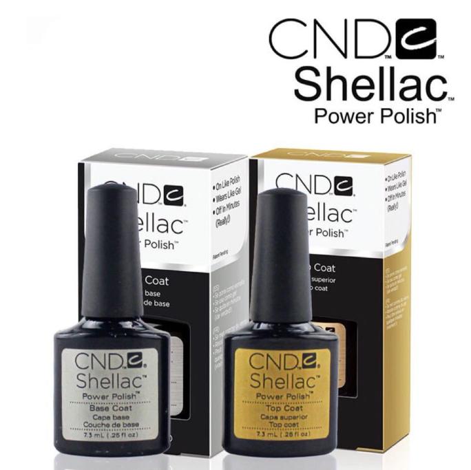 Cặp Base - Top CND Sơn Gel Siêu Bóng Bền chai 7,5ml