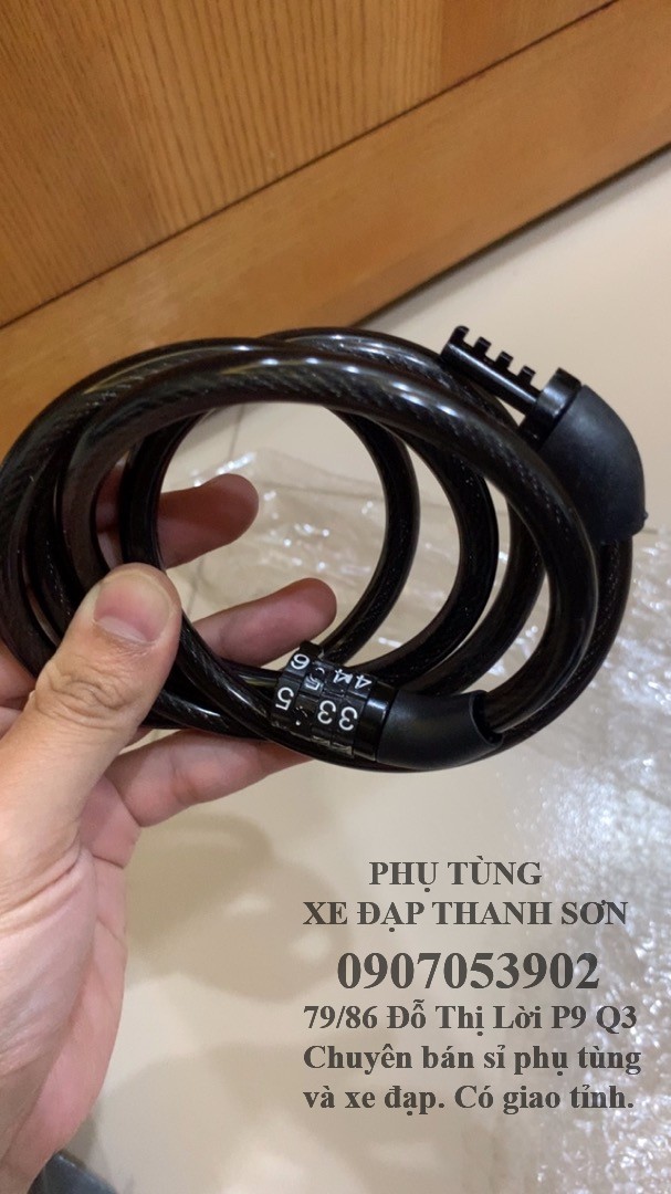 Khoá dây 4 số cao cấp cho xe đạp