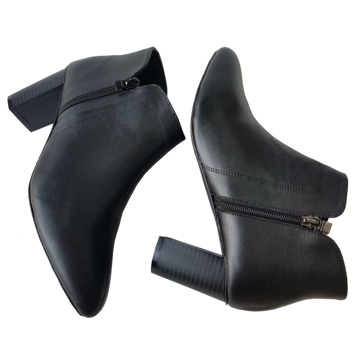 Giày Boot nữ Cổ Thấp BIGBEN Da Bò Cao 7 phân BTN7