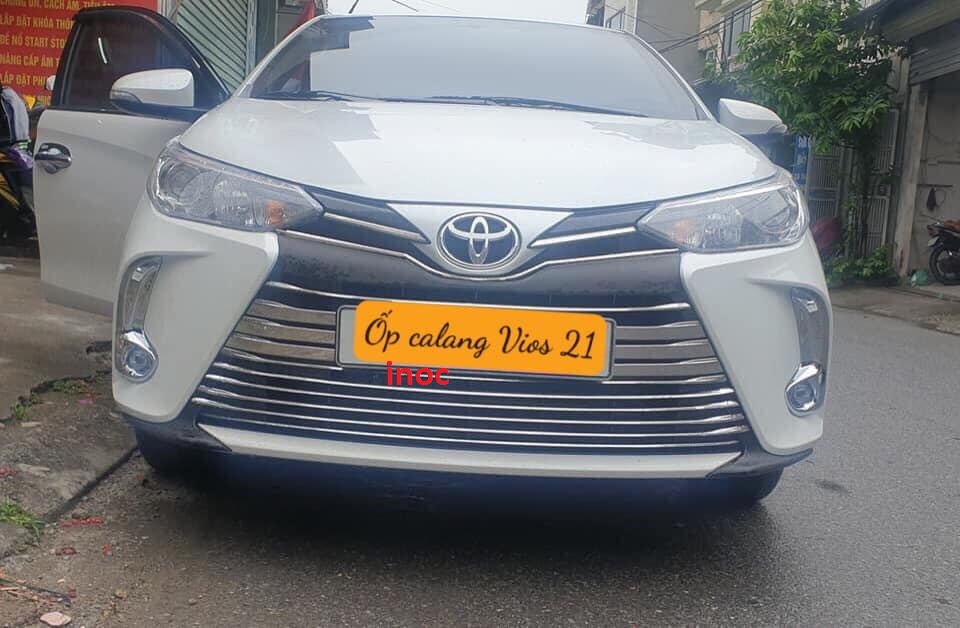 Mặt calang vios 2021 2022, viền ca lăng inoc vios 2021 2022 có sẵn băng dính