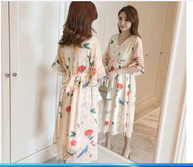 [HCM]ĐẦM BẦU VÁY BẦU CÔNG SỞ BÔNG VOAN LỤA (tiện lơi sau sanh có dây kéo cho bé bú )
