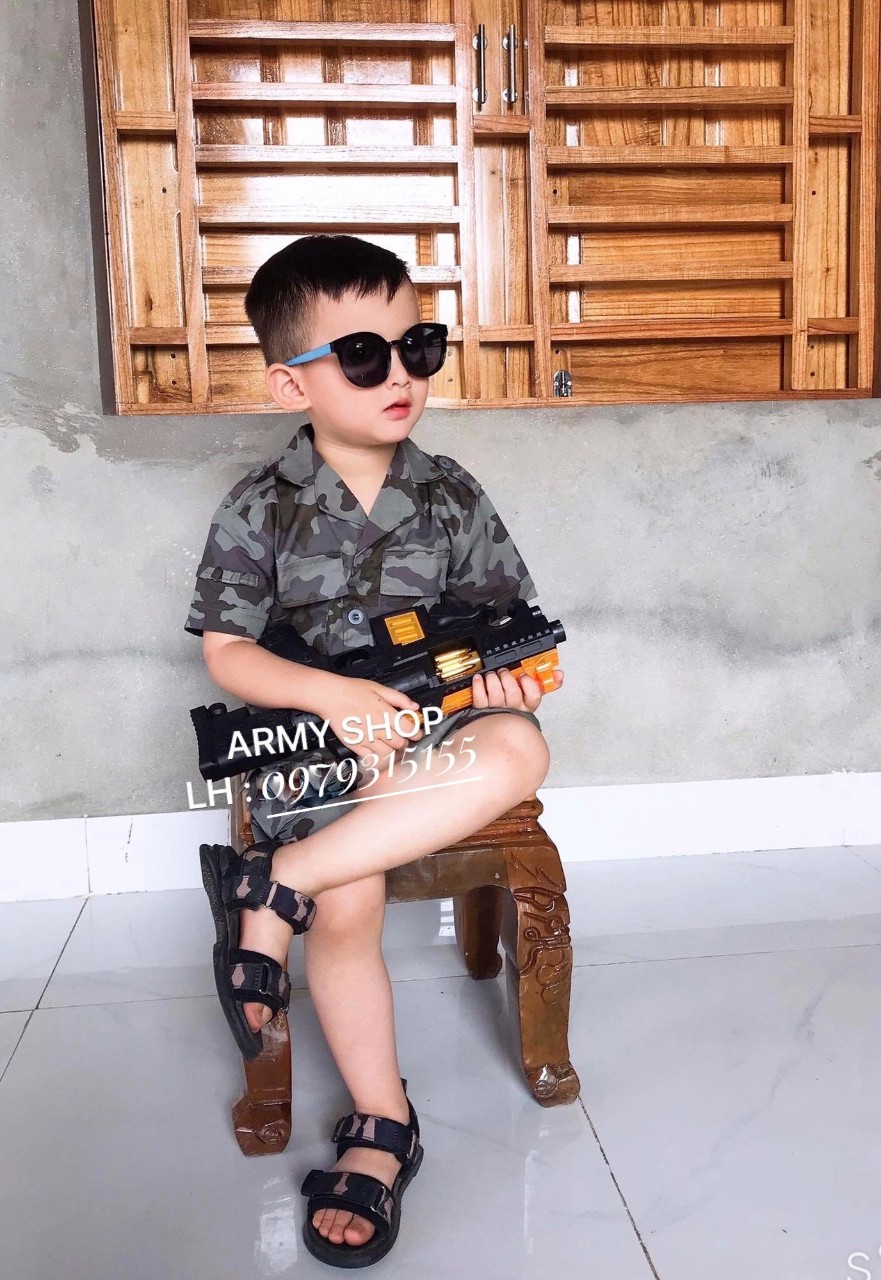 Bộ rằn ri cộc tay loang sáng trẻ em