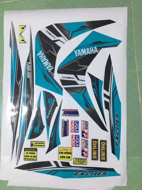 Tem exciter 2010 xanh ngọc đen