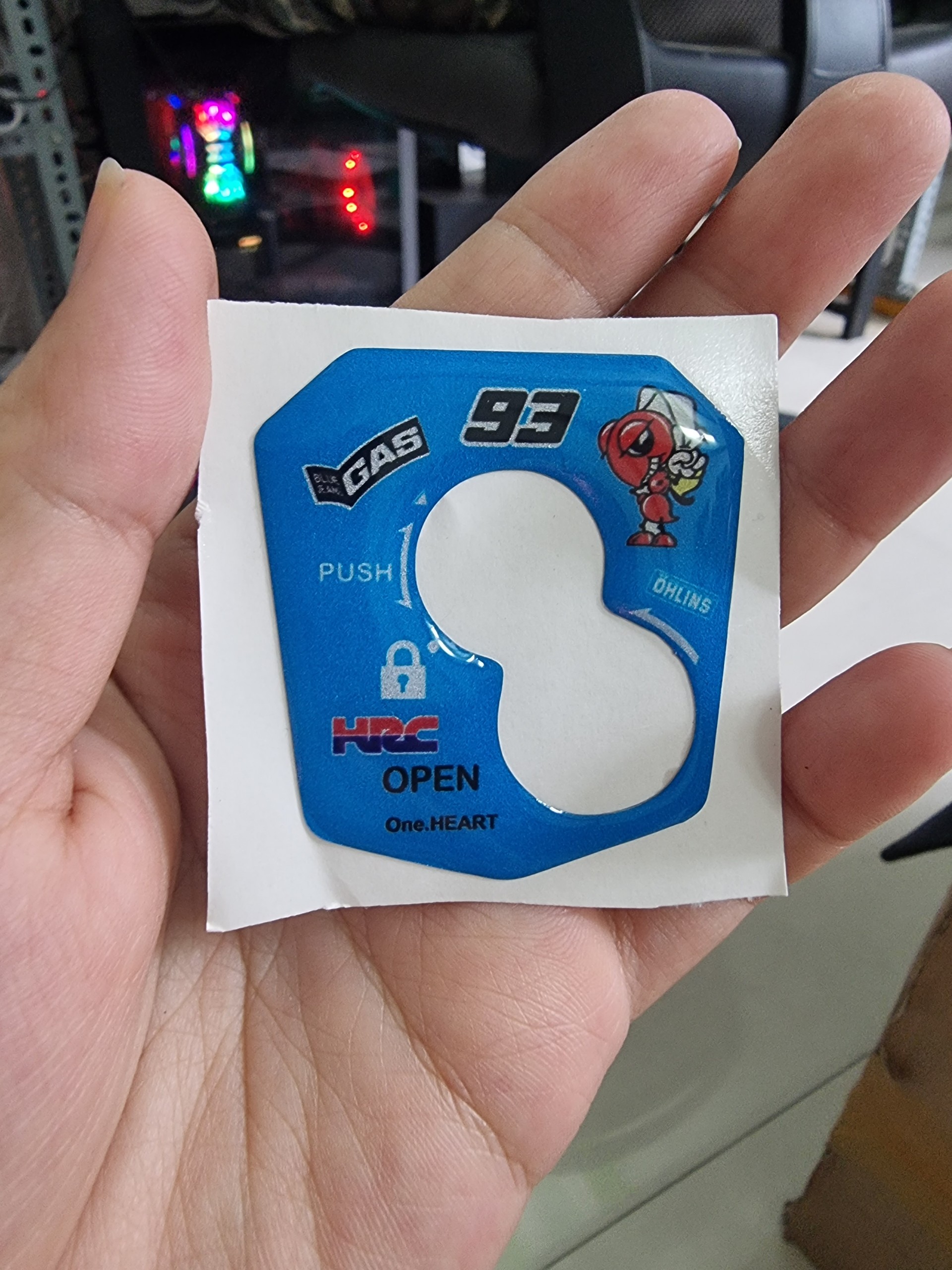 Tem dán ổ khóa Sonic phản quang nổi